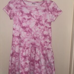 Pink Tie-Dye Kids Dress